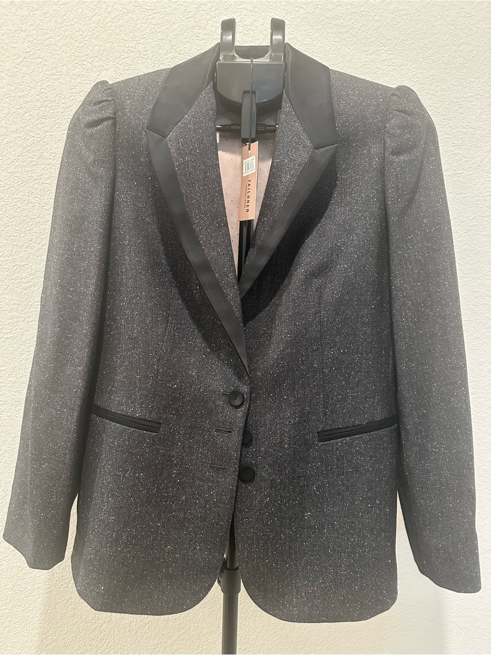 Rebecca Taylor Tailored Gray Herringbone Blazer NWT Size 6